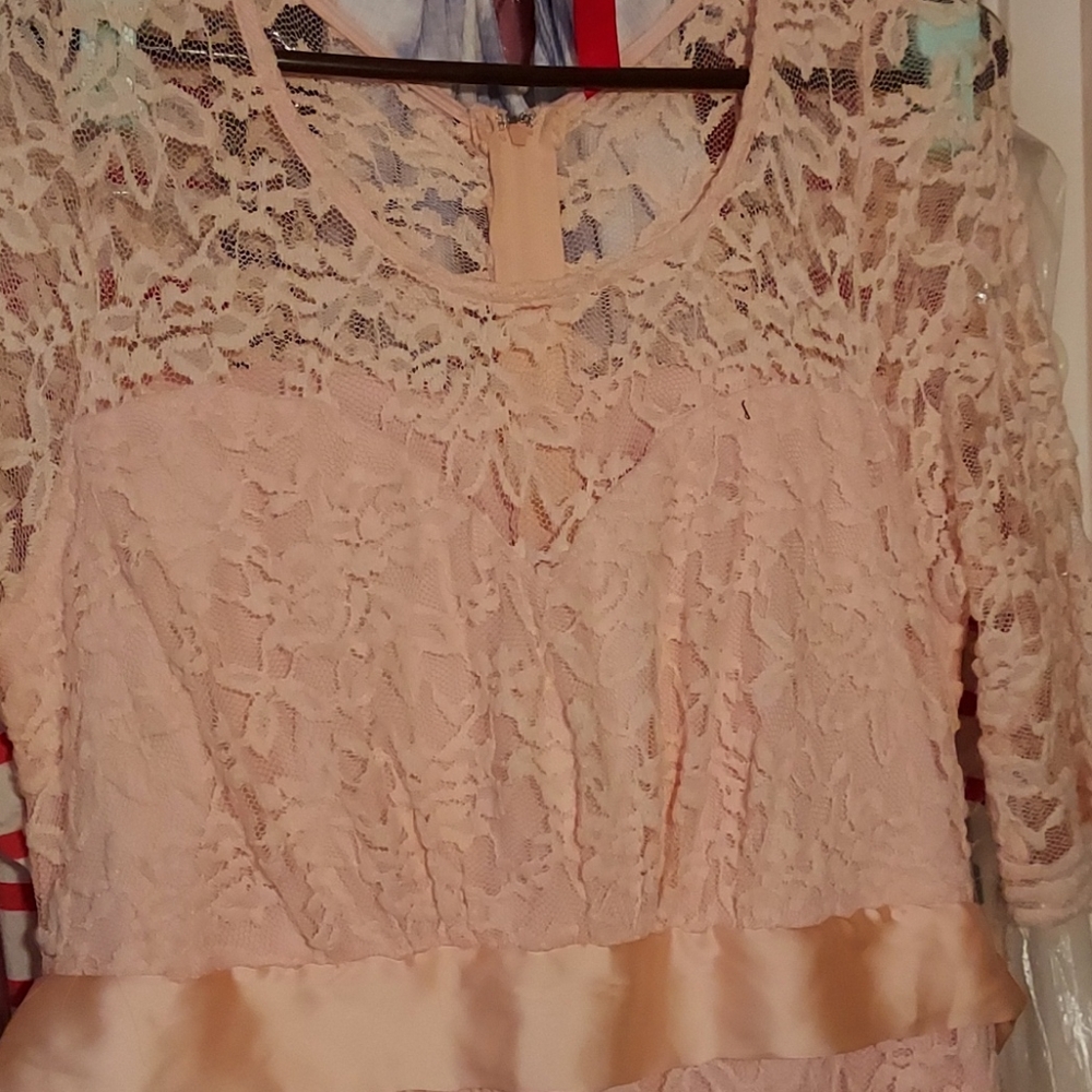 Hello miz pink lace dress